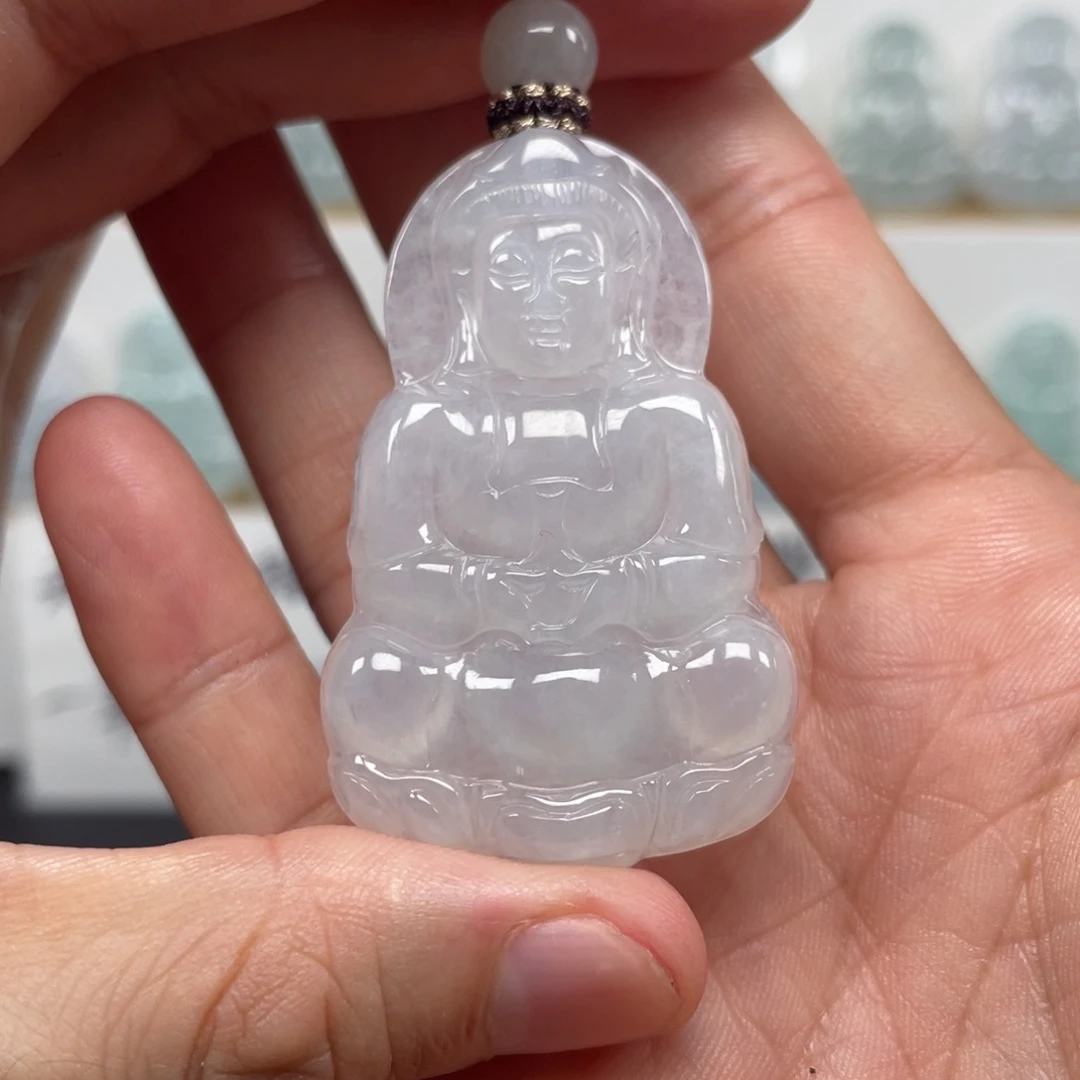 翡翠未镶嵌颈饰天然翡翠A货观音103号