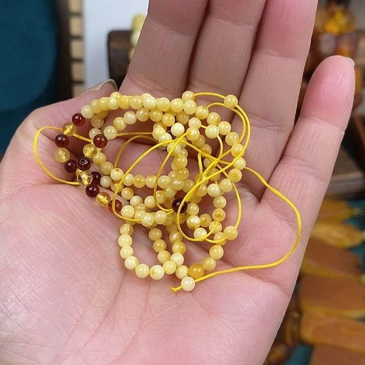 蜜蜡未镶嵌颈饰项链