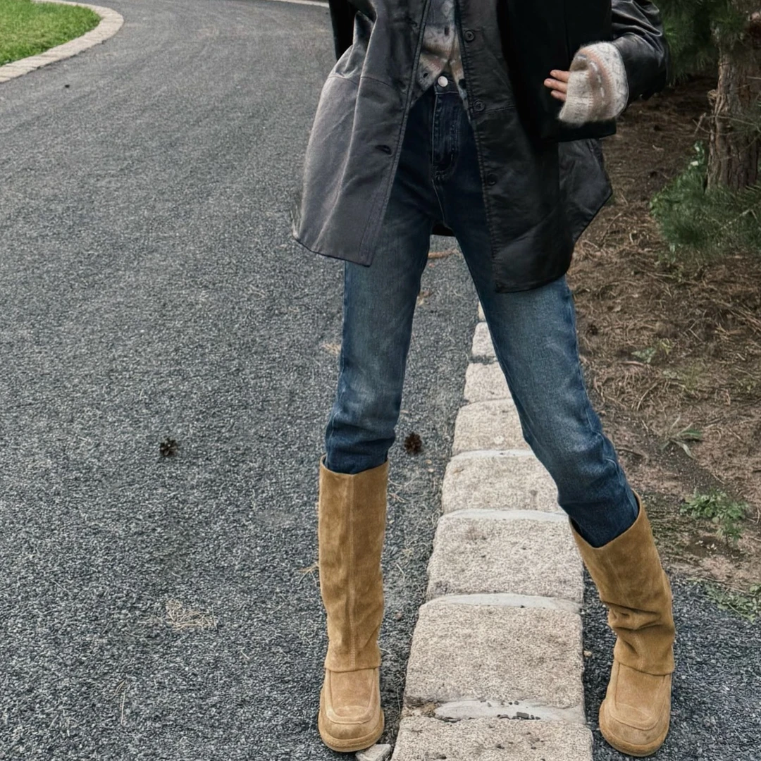 vv21700韩系净版水洗紧身牛仔裤