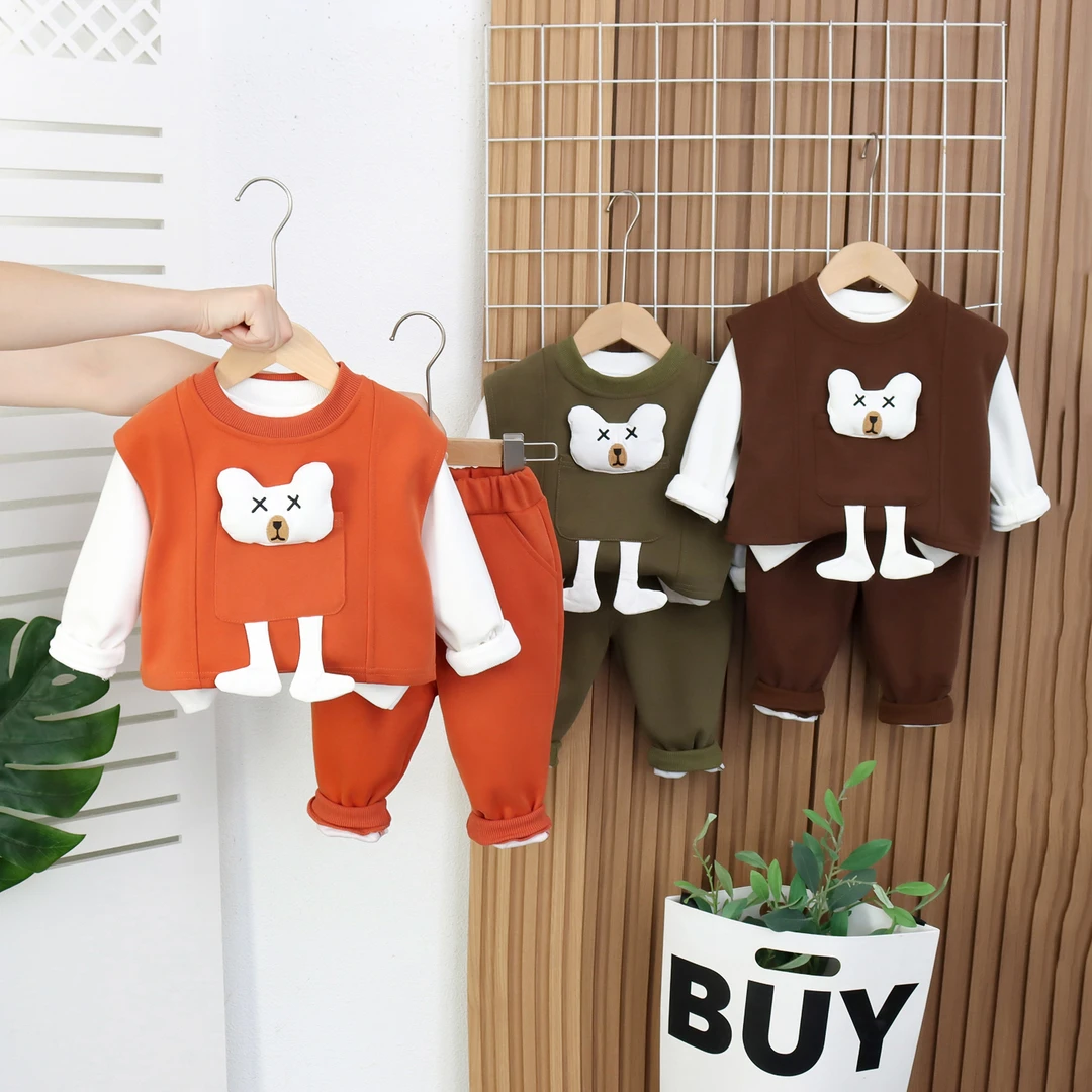 宝宝秋装洋气套装2025新款春秋季男童可爱三件套婴儿小童装衣服潮