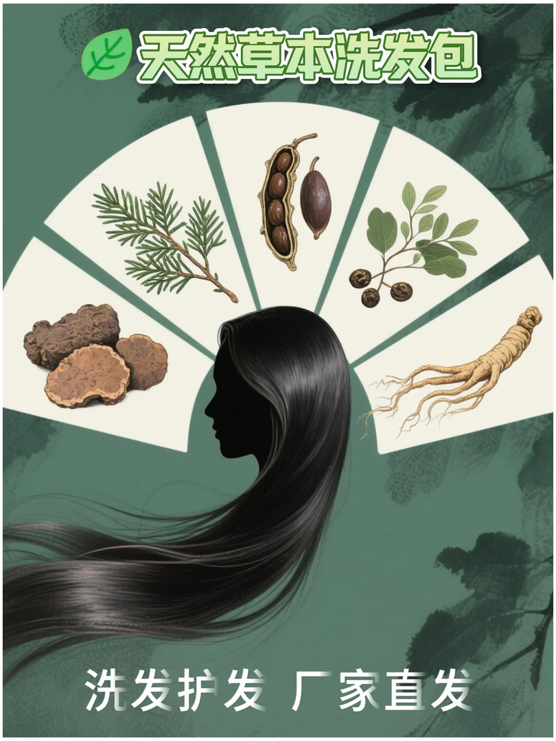 杉次方侧柏叶当归何首乌女贞子皂角洗发包天然草本植物养发护发