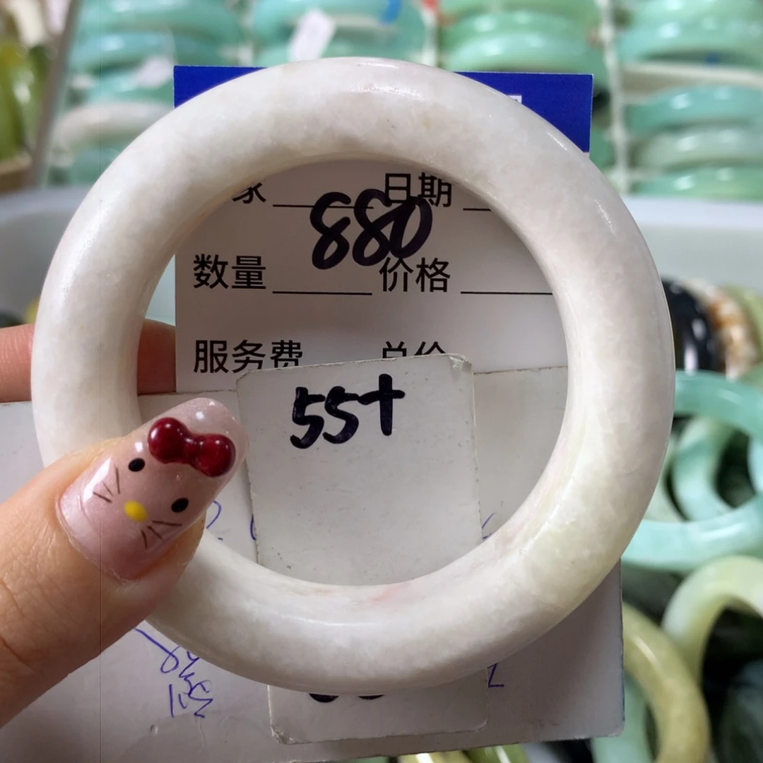 蛇纹石玉手镯未镶嵌880