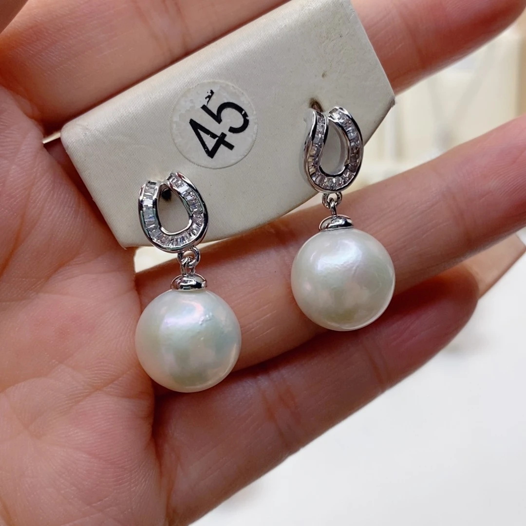淡水珍珠耳饰合金