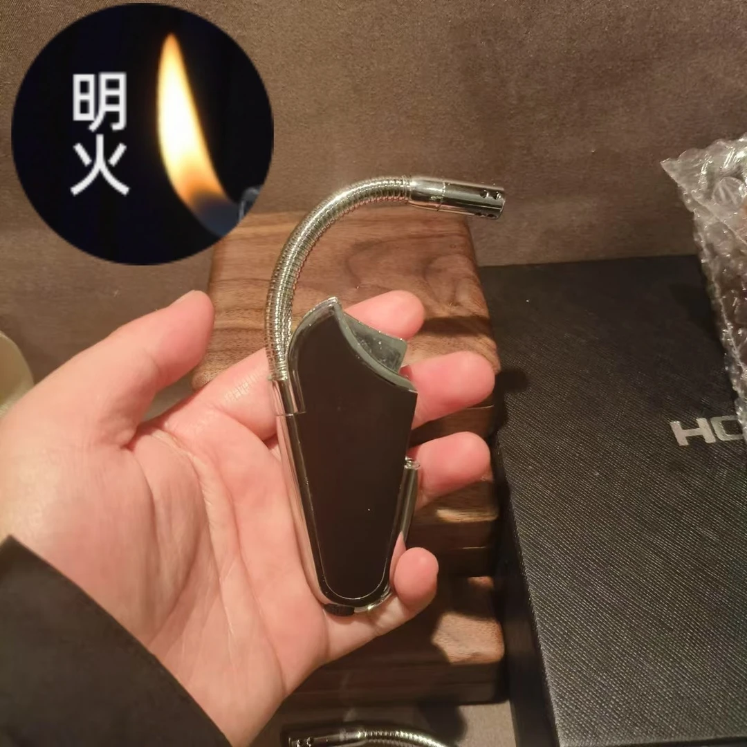 烟斗专用打火机男士充气便携点烟器明火软火烟斗火机抽斗43