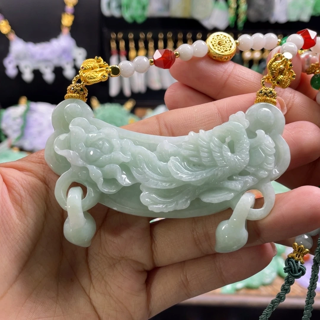 颈饰未镶嵌翡翠代编织