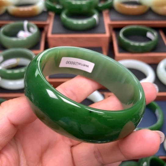 和田玉（碧玉）手镯未镶嵌李*59圈口