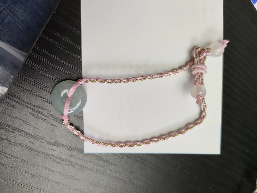 翡翠手绳未镶嵌天然缅甸A货有棉正常没运费险