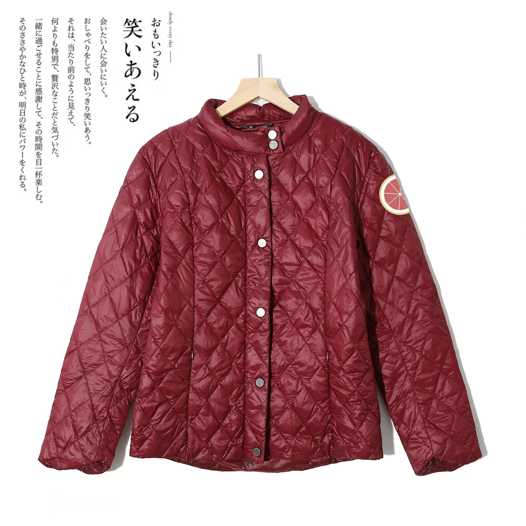 棉服秋冬女款外套休闲简约单排扣拉链设计感纯色保暖轻便P-1C500