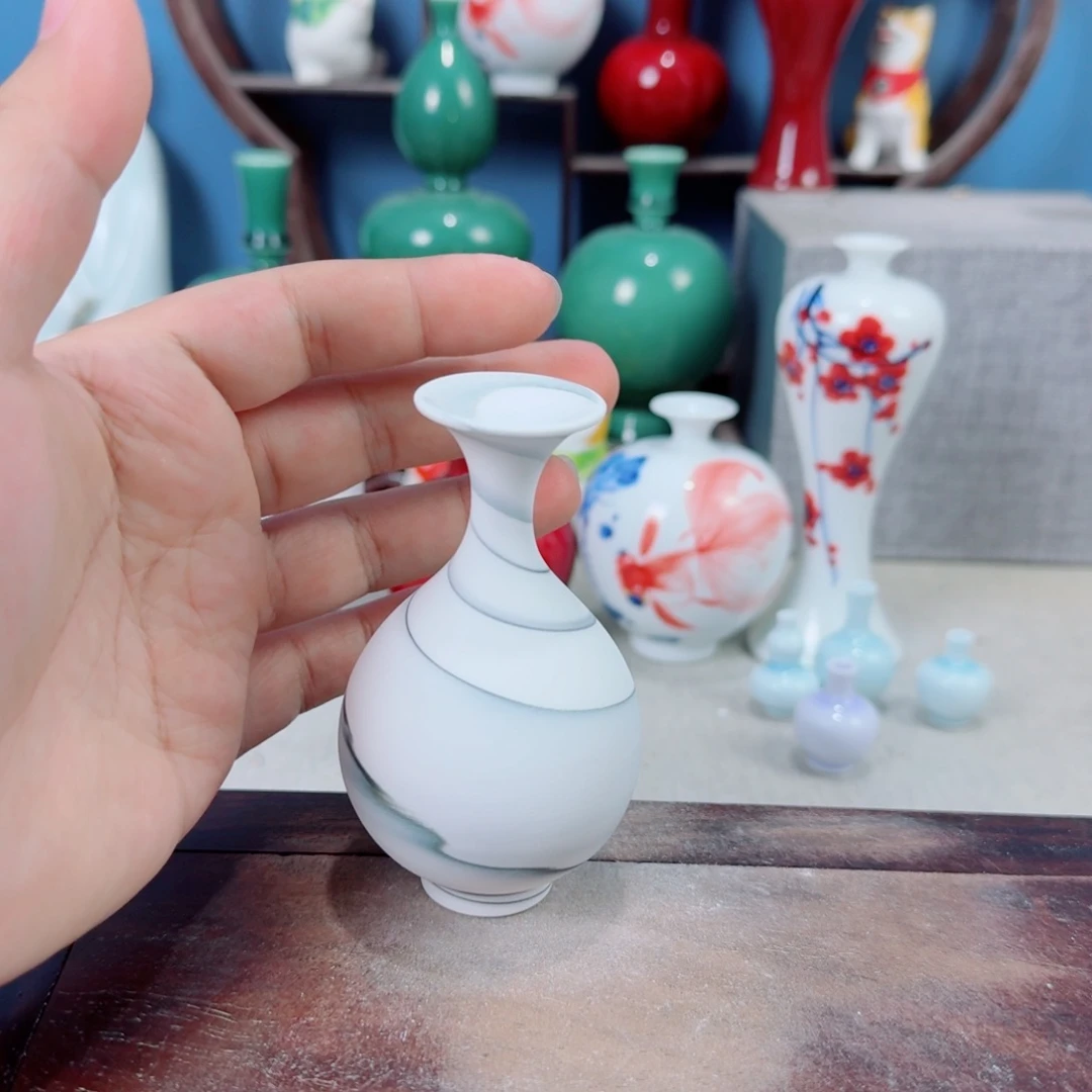 陶瓷手工小花器摆件