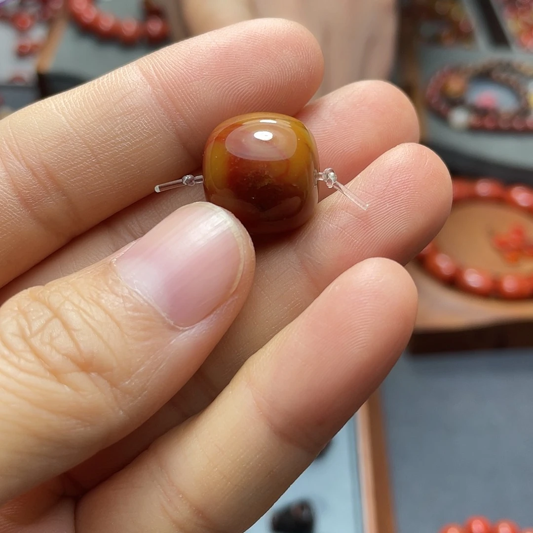 未镶嵌单珠南红玛瑙  15-16