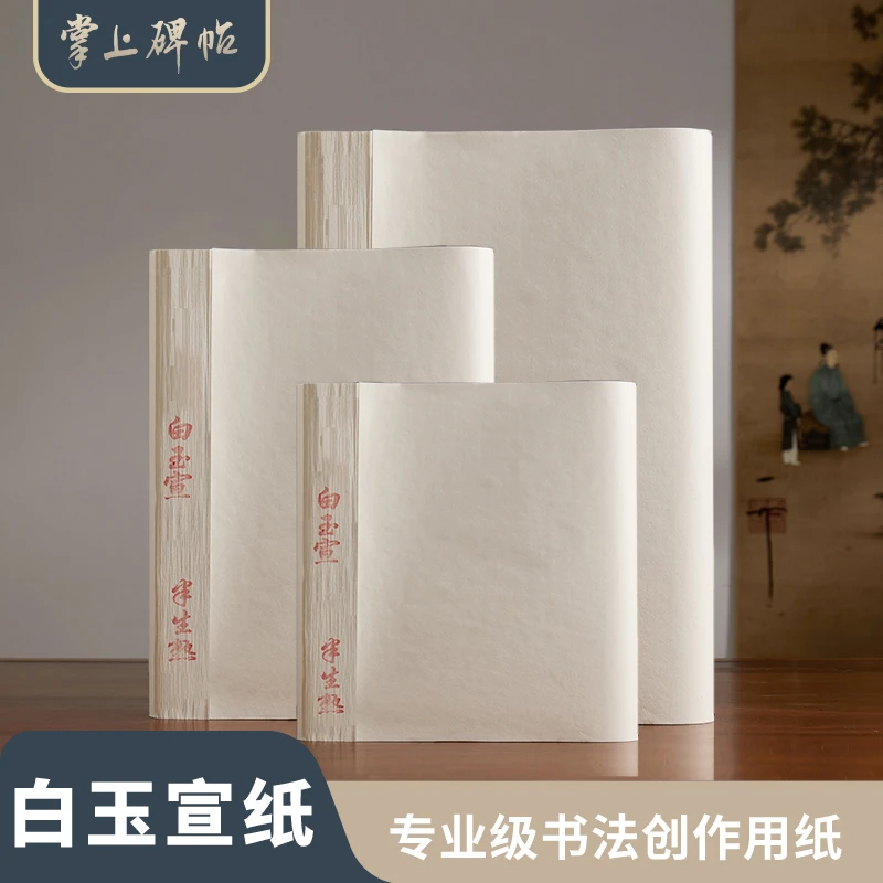 非遗宣纸书法专用纸加厚国画创作手工四尺六尺白玉练习纸掌上碑帖