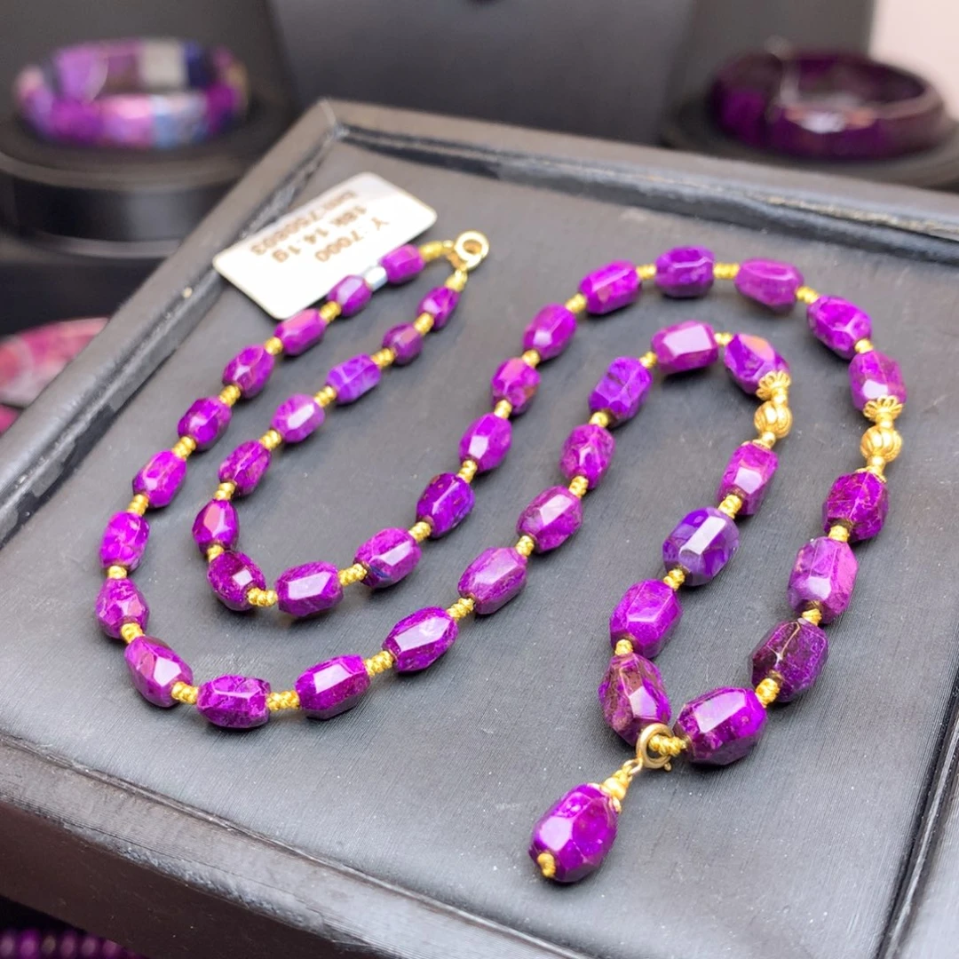 18K金镶嵌苏纪石（舒俱来）项链