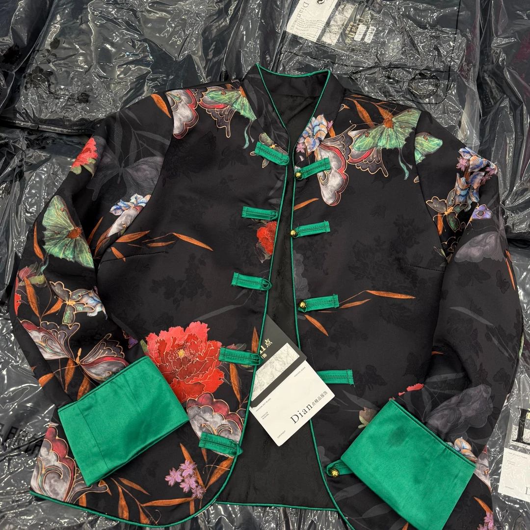 DD25年早春新款气质国风数码印花款外衣5293