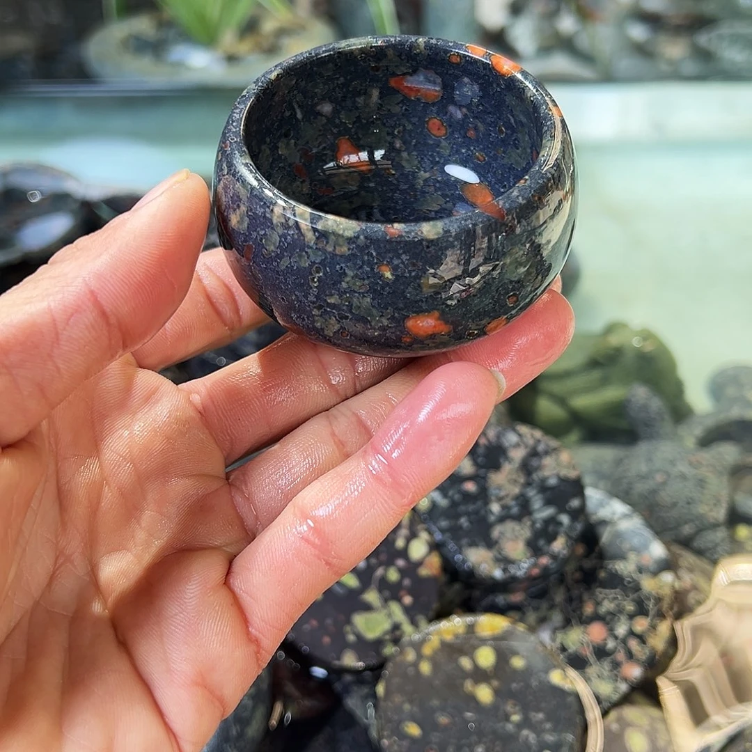 梅花玉鱼缸石微瑕不退不换