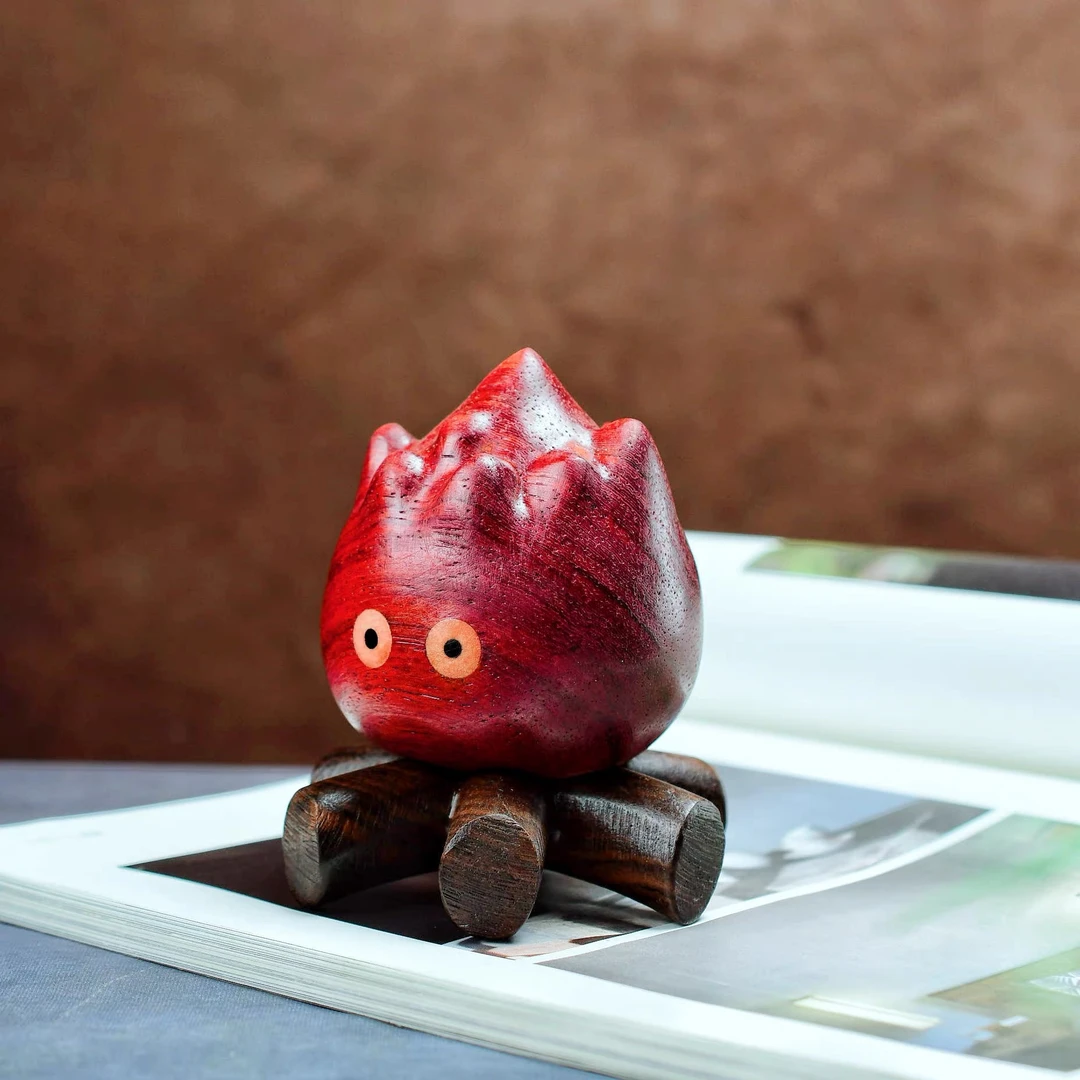 梨花木实木小火堆创意摆件4.4*5.3cm