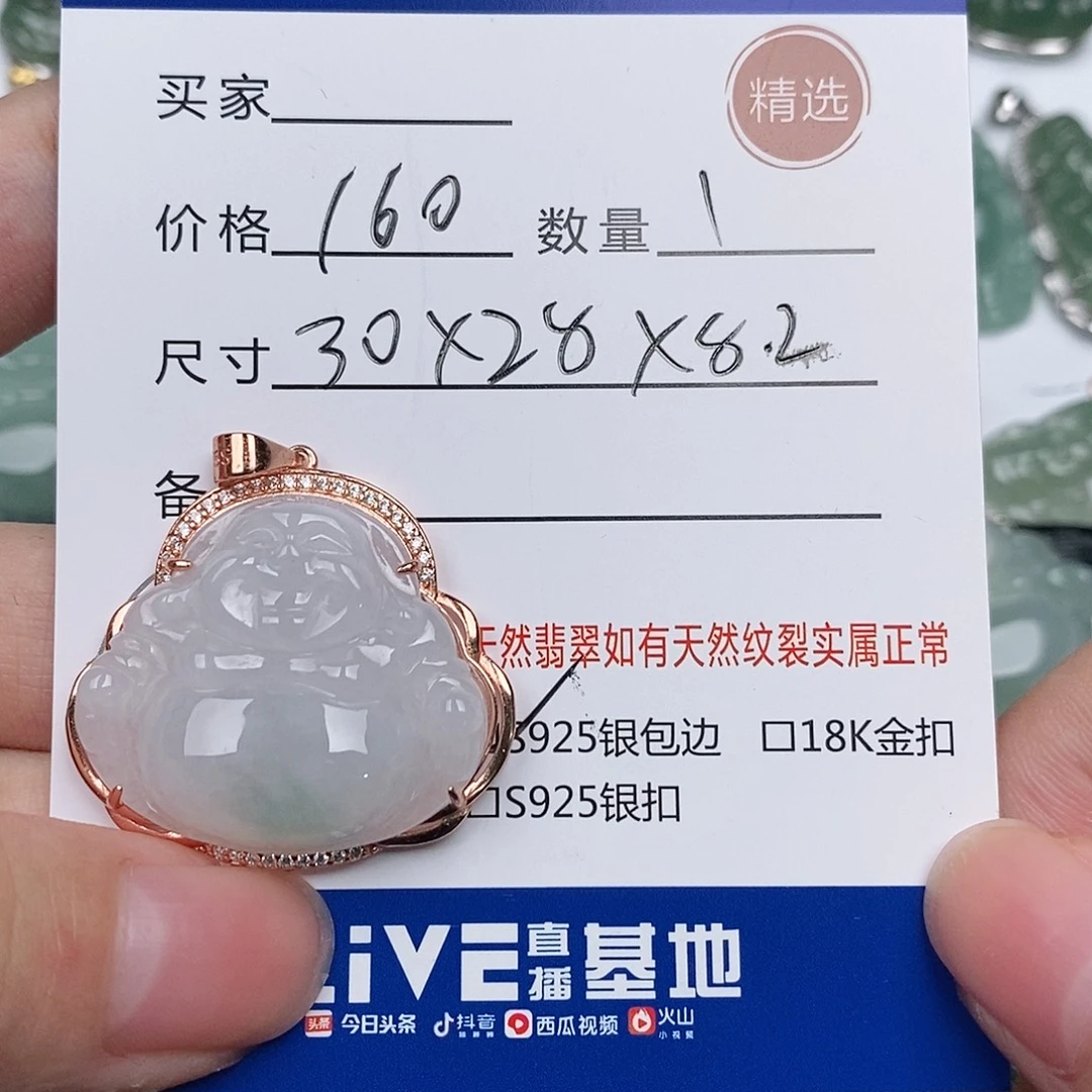 翡翠银S925镶嵌颈饰