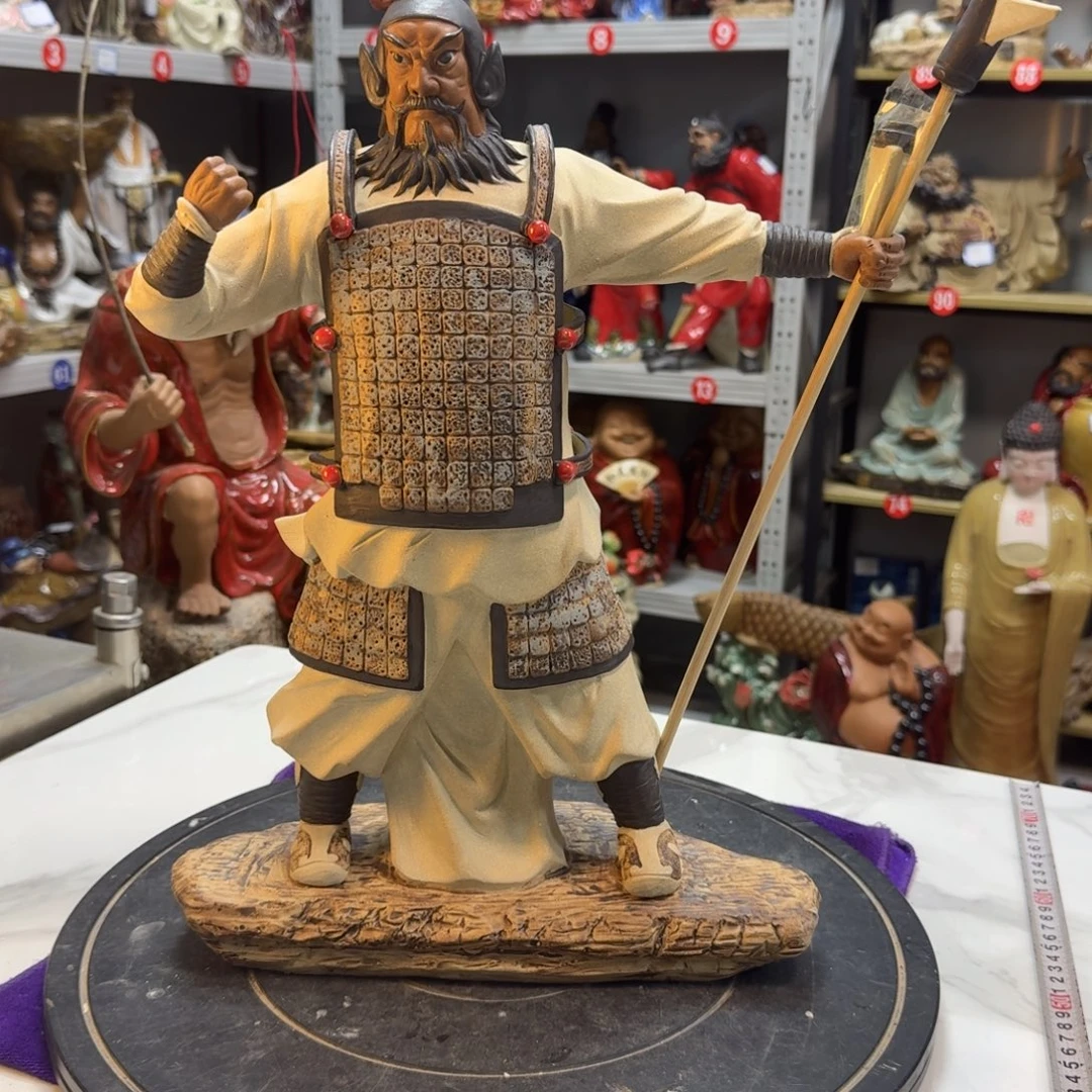 爱***赢石湾窑陶瓷摆件公仔