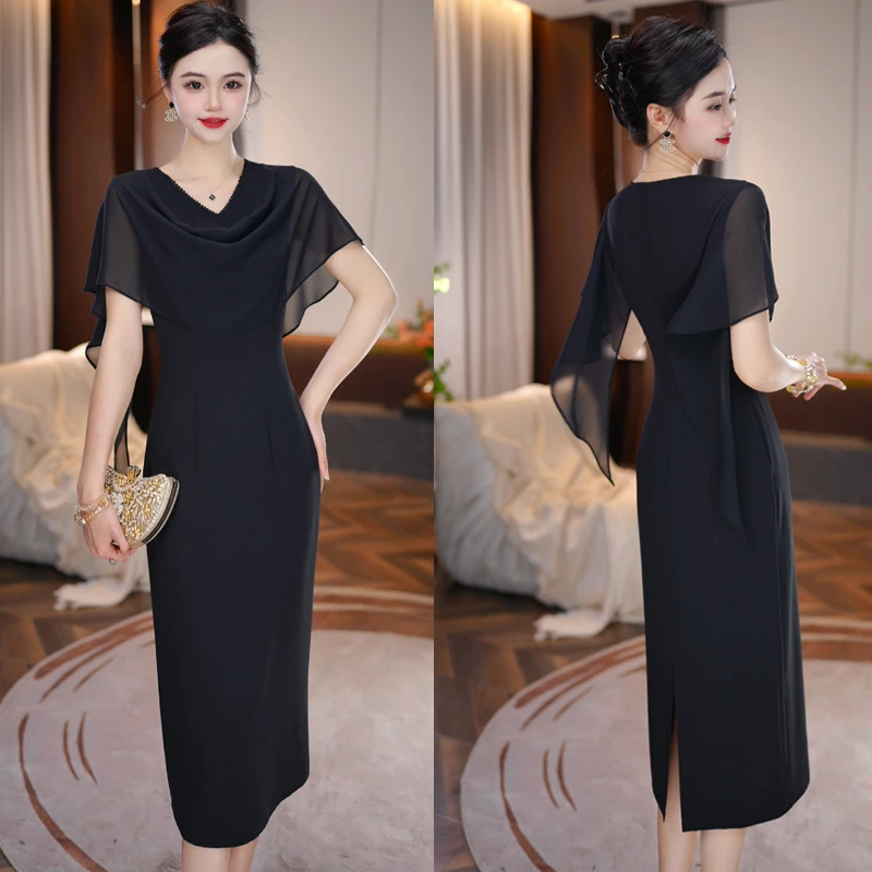 【暗夜玫瑰】2025年夏季新款七夕出游穿搭轻奢连衣裙不挑人