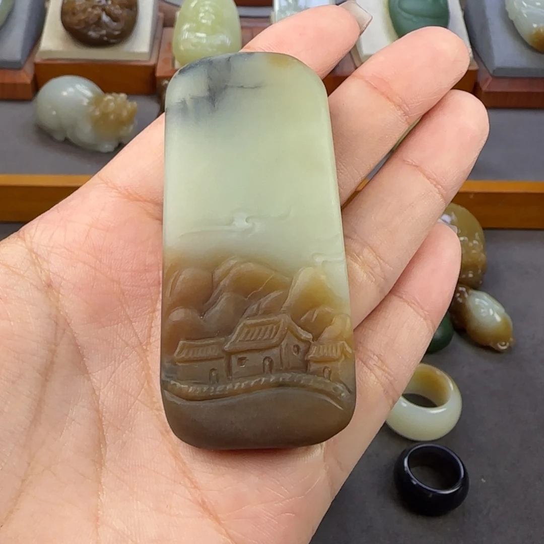 呆***熊定制和田玉未镶嵌和田玉