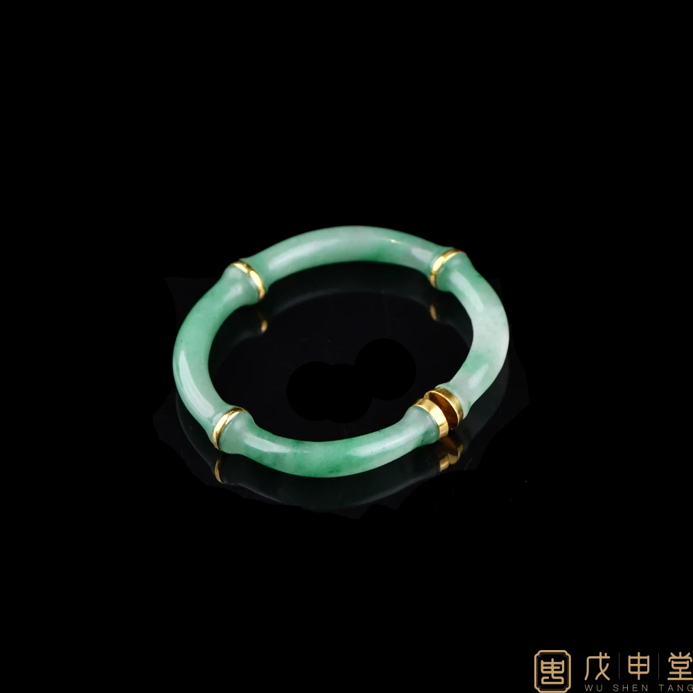 戊申堂鎏金马蹄镯冰玉独龙玉手镯多样性发一 七夕节送礼 国风珠宝