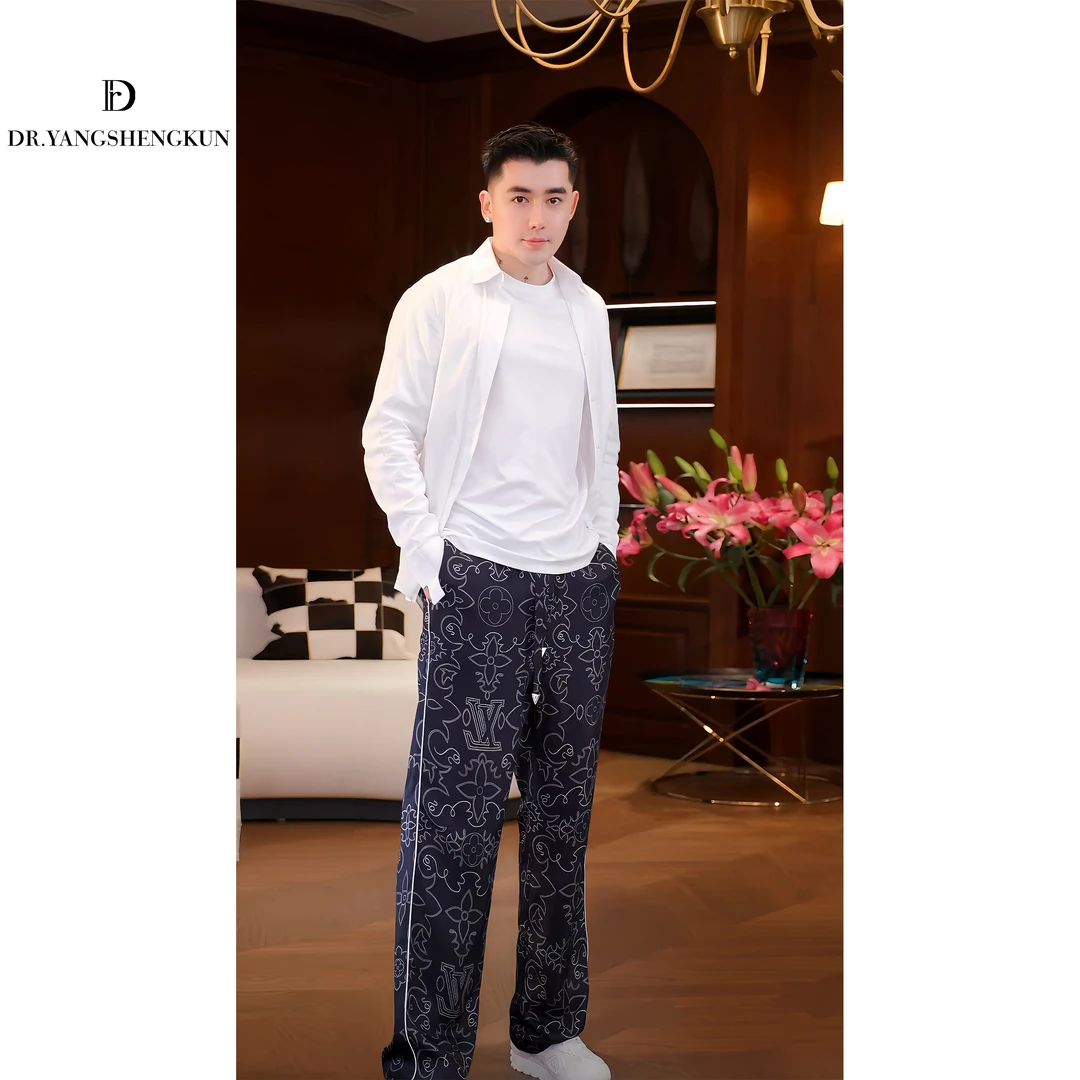 DR杨圣坤2025春夏高端商务男士衬衣休闲刺绣长袖衬衫DR2502-2210