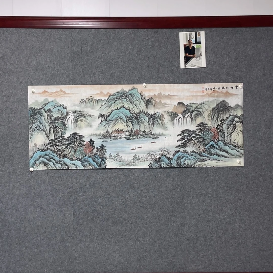 和***满国画小六尺画芯 捡漏