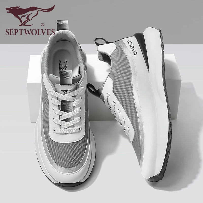 七匹狼男鞋运动鞋男款潮流拼色鞋子时尚休闲鞋男厚底秋季2025新款
