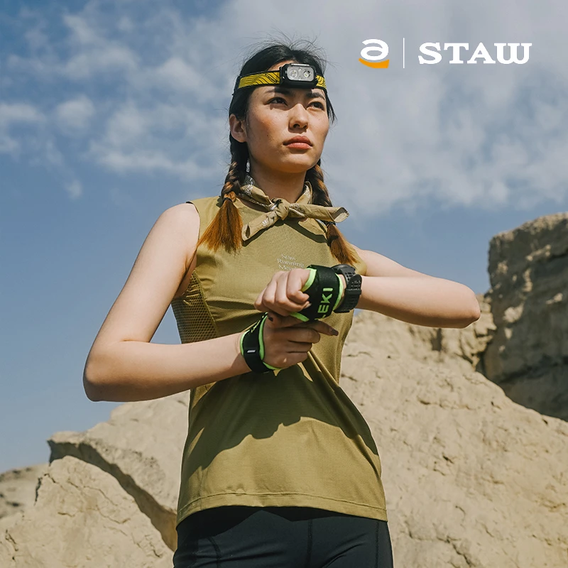 STAW世拓 TRAIL越野跑分区散热背心网眼透气运动户外跑步防晒T恤