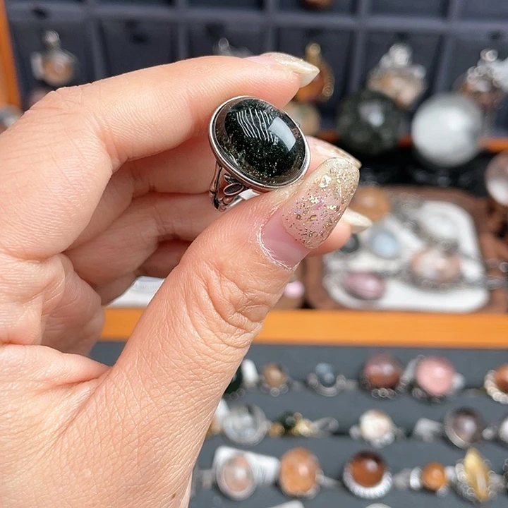 水晶戒指银S925镶嵌11111111