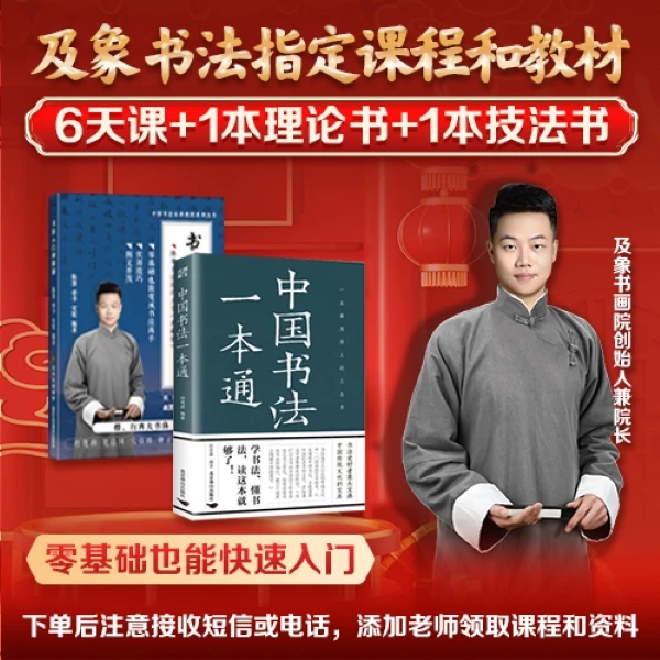 [6天课+2本实体书]1本理论书+本技法书+6天书法高效精品课