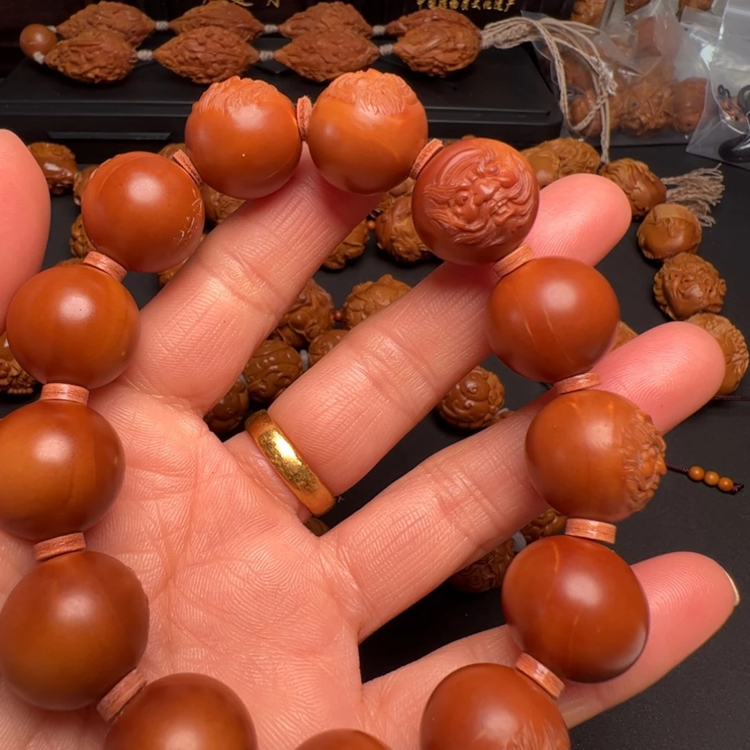 用***9手串/手链橄榄核橄榄核雕刻的核雕作品