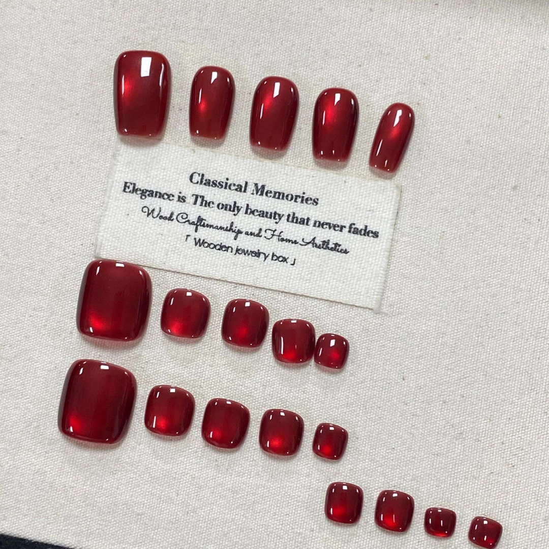 夏季 显白 猫眼【毒液-脚甲】纯手工穿戴甲美甲（送工具包）高级感