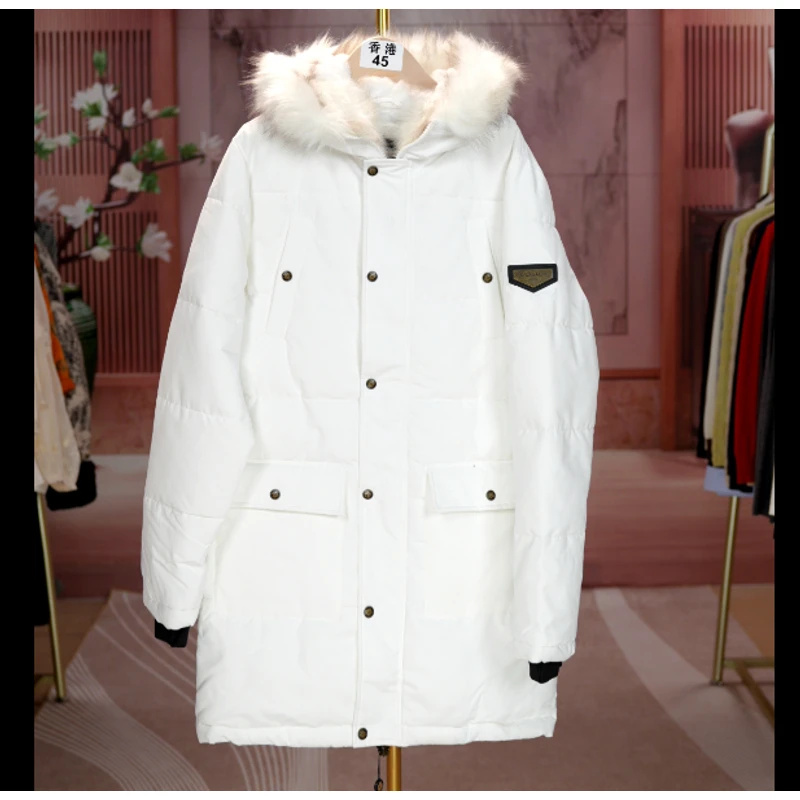 45【外套】纯色毛领连帽派克冬季女装