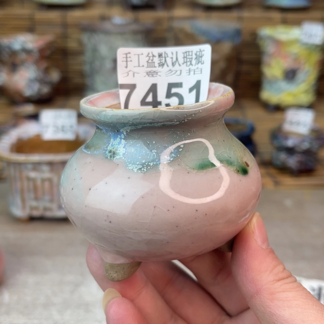 手工花盆默认瑕疵完美者勿拍