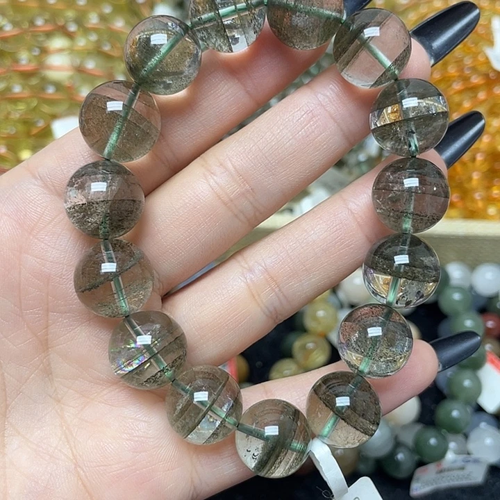 未镶嵌手链水晶千层绿幽灵14.2