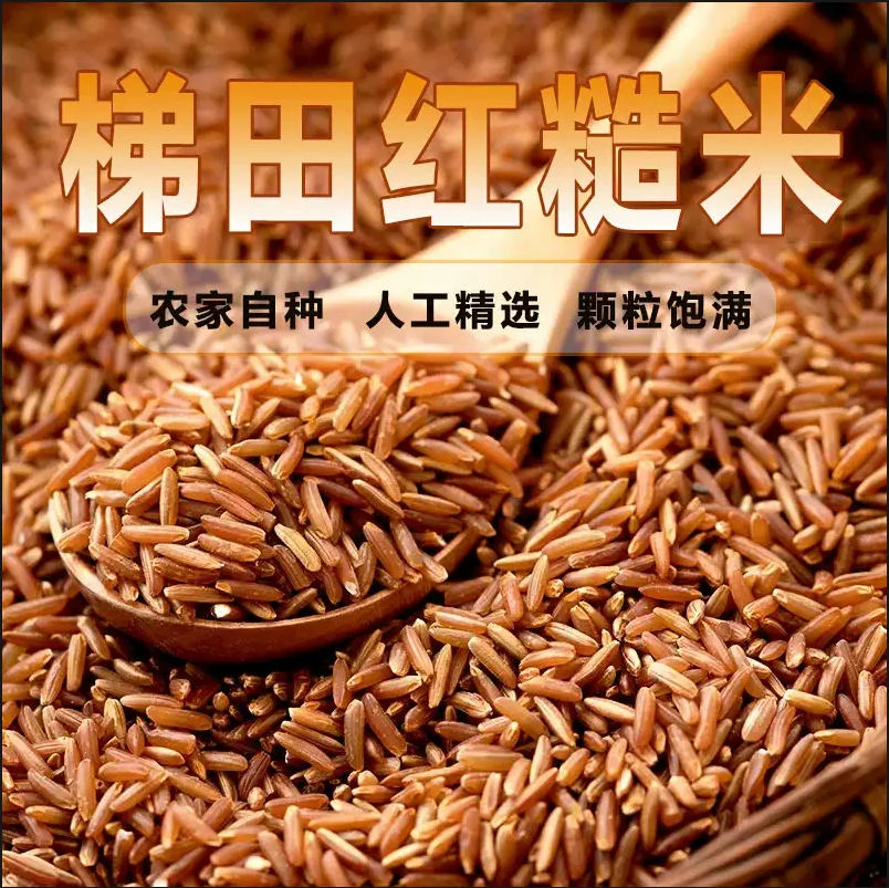 云南红糙米农家大米粗粮五谷杂粮三色胚芽米香米红米食用稻谷