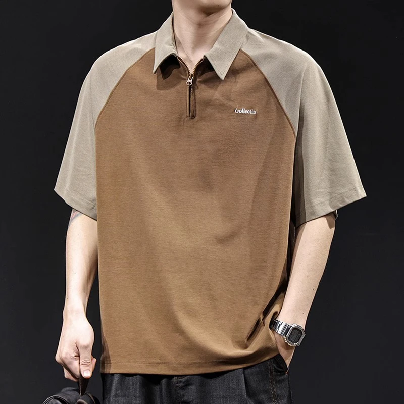 U&PURA速干冰丝薄款POLO衫男士短袖t恤潮牌夏季新款高端美式体恤