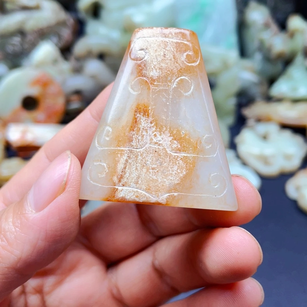 白玉菩提吊坠乐*摆件