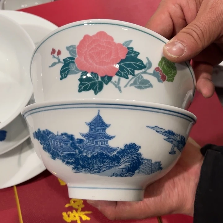 醴陵高温瓷16.5厘米釉下各6个用****2