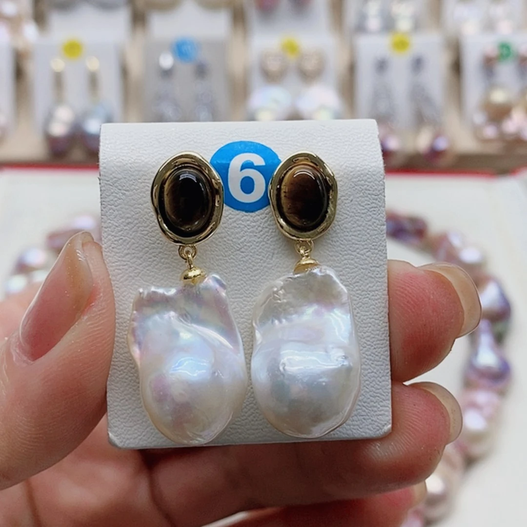 【闪购商品】淡水珍珠耳饰银S925镶嵌