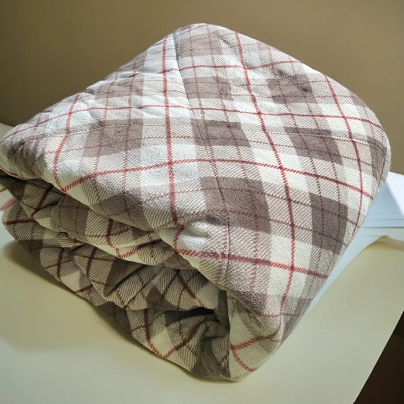 200*230经典格子加厚被子绗缝可机洗