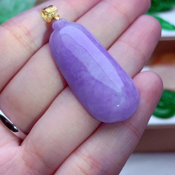 翡翠18K金镶嵌吊坠(不含链)吊坠