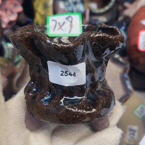 红陶粗陶花盆手工