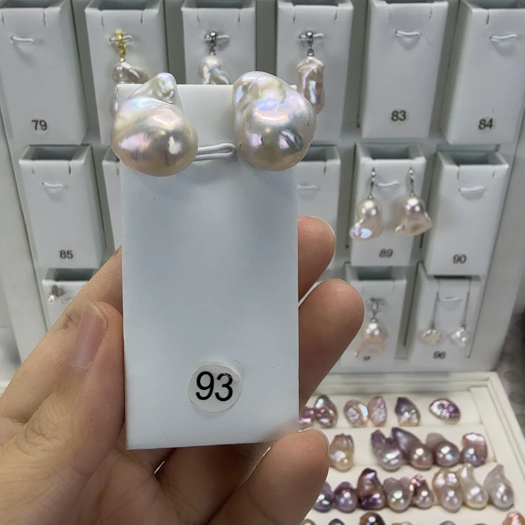 耳饰淡水珍珠银S925镶嵌