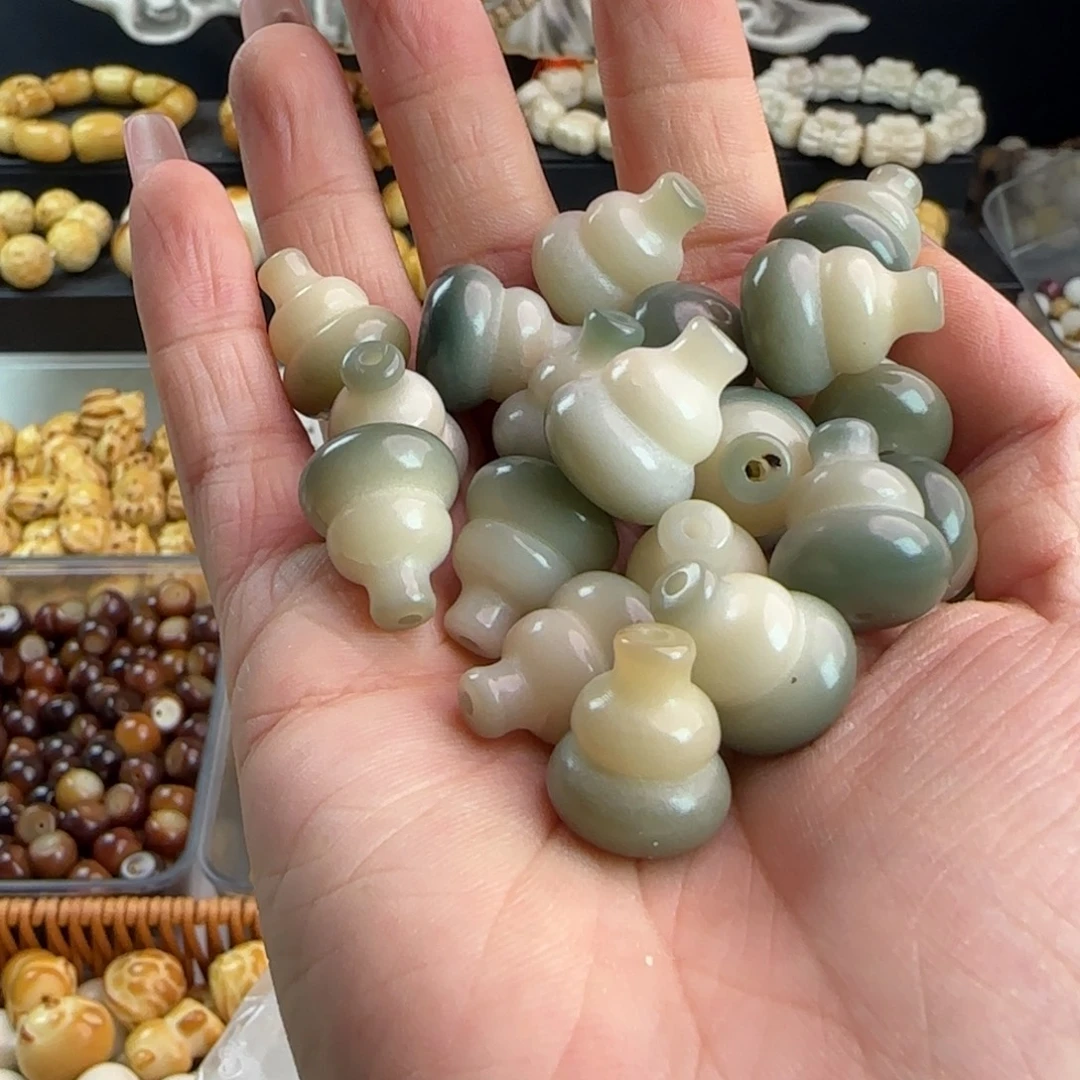 吊坠菩提根/象牙果瑕疵卡17/18绿葫芦30颗不挑瑕疵