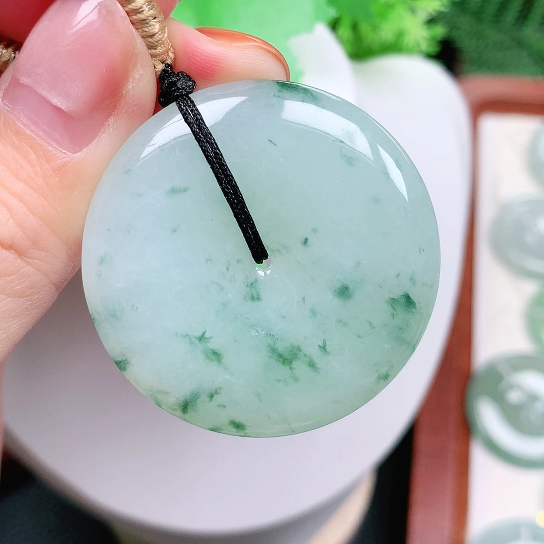 翡翠未镶嵌颈饰平安40-6.8