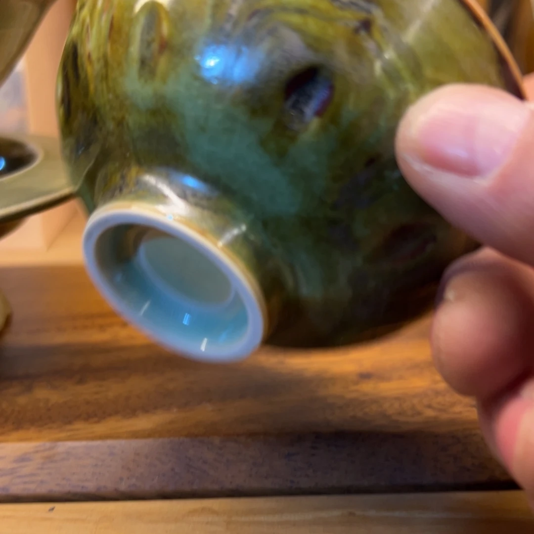 星*夜耀州窑手工主人杯瑕疵