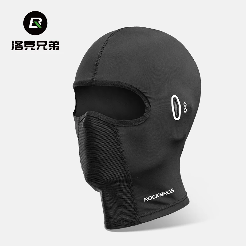 洛克兄弟冰丝防晒头套骑行面罩春夏季户外摩托车全脸防风围脖男女