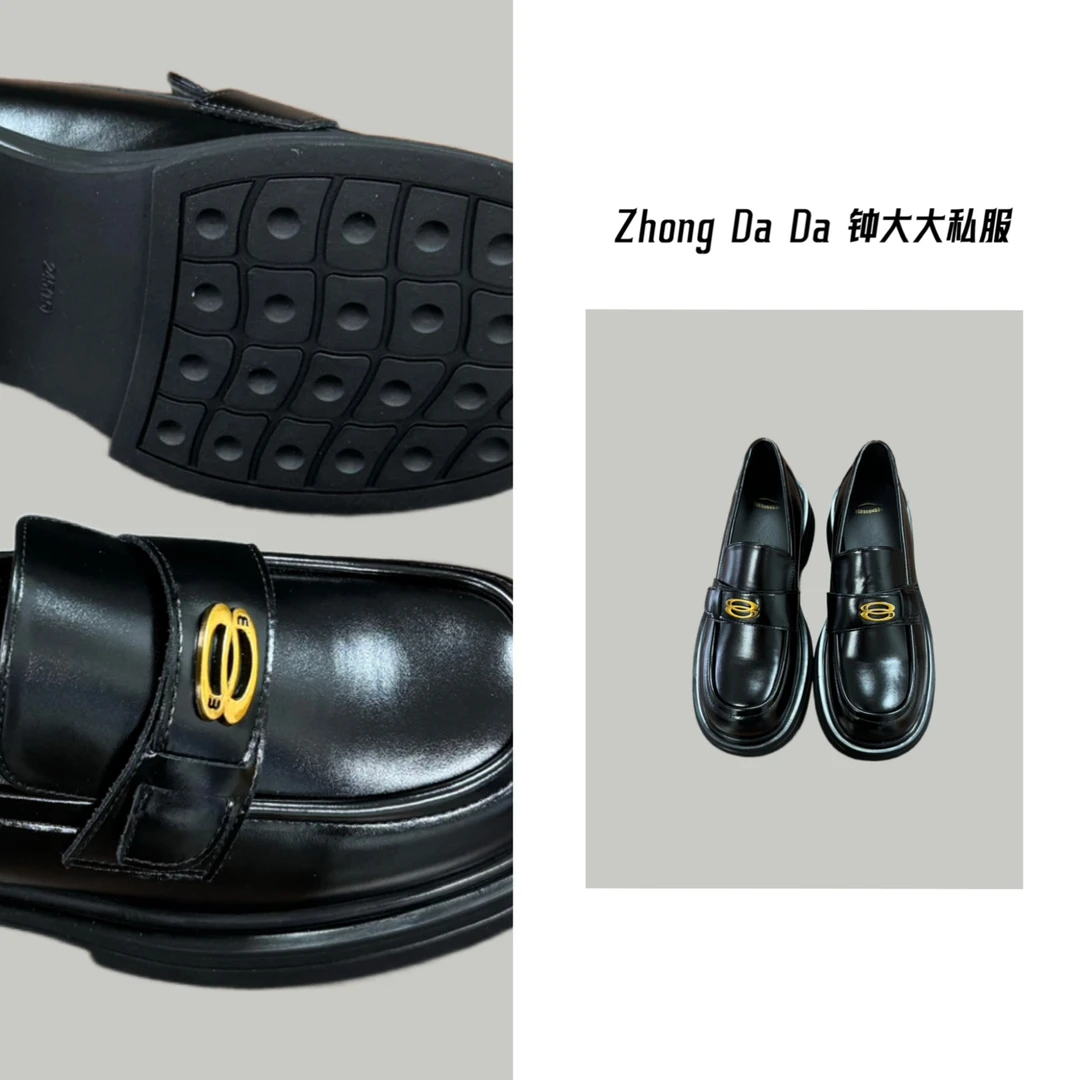 ZHONG大大【】2025新款厚底乐福鞋时尚一脚蹬复古单鞋6013