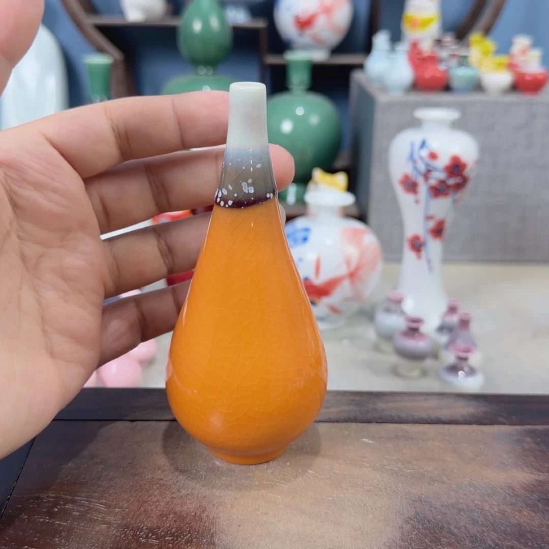 陶瓷手工小花器摆件